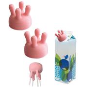 Lot de 2 bouchons en carton de lait de vache, bouchon de bouteille de lait amusant, inverseur de lait, couvercle de bouteille de lait, couvercle de boîte à lait pour la maison