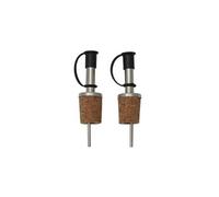 Duo de Becs Verseurs - COOK CONCEPT - Accessoire de Service - Liège et Inox - Marron et Argent