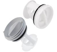 Lot de 2 bouchons filtres de vidange 69x63 mm Machine à laver, Lave-linge 484000000966, 00635377 WHIRLPOOL, BAUKNECHT, LADEN, INDES