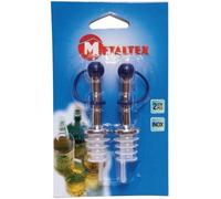 Metaltex Bouchons verseurs chromés anti-goutte en acier inoxydable - Lot de 2