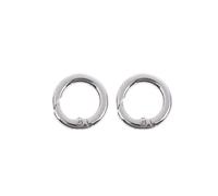 Lot de 2 Boucles à Ressort Rondes en Alliage de Zinc avec Anneau en O - Mousquetons à déclenchement par Pression durables for Sacs à Main, Portefeuilles et Ceintures(Silver,20)