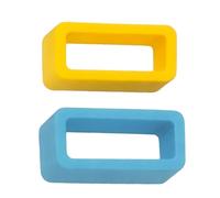 Lot de 2 boucles de maintien en silicone pour bracelet de montre | 18 mm, 20 mm, 22 mm, noir, bleu marine, gris, orange, bleu clair, rose, jaune, blanc | Supports en caoutchouc solides de 1,8 mm