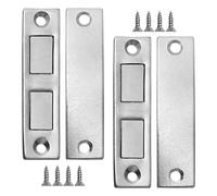 Lot de 2 boucles de porte magnétiques ultra-minces - Attrape-aimants de porte auto-adhésifs - Forte aspiration magnétique - Fermeture facile - Convient pour les armoires et les placards