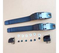 Lot de 2 boucles de sangle de patin en ligne avec vis de serrage et écrous de rechange pour la plupart des patins en polypropylène noir, durable, facile à installer (A)