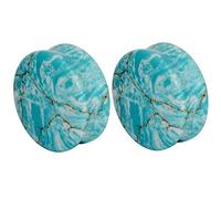 Lot de 2 boucles d'oreilles en pierre pour femmes et hommes, tunnel d'oreille, piercing, écarteur, bouchons