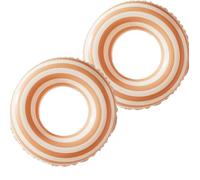 Lot de 2 bouées de natation, matelas gonflables, pour enfants et adolescents, pour l'été et les fêtes, orange