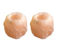 'Lot de 2 : bougeoir "Rock Small je 600-800 g handgeschlagen en cristal du pied de sel de l'Himalaya
