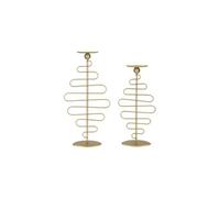 Lot de 2 Bougeoirs en Métal Alid 51cm Or