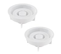 Lot de 2 bougeoirs en silicone pour bougeoirs en résine époxy, bougie en silicone pour bougeoir, décoration d'intérieur
