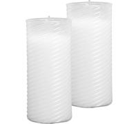 lot de 2 bougies de remplacement / de recharge blanches 13 cm - N3