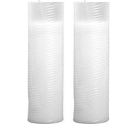 lot de 2 bougies de remplacement / de recharge blanches 24 cm - N5