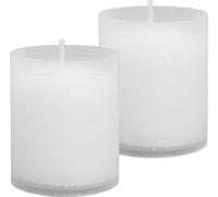 lot de 2 bougies de remplacement / de recharge blanches 6 cm - N1