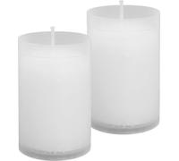 lot de 2 bougies de remplacement / de recharge blanches 9 cm - N2