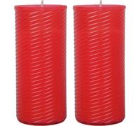 lot de 2 bougies de remplacement / recharge rouge (N4) 18 cm