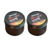 Lot de 2 bougies de survie à 3 mèches, 36 heures de combustion, pour pannes de courant, étanches, sans odeur, dans une boîte en métal pour la préparation aux catastrophes, noires