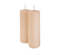 Lot de 2 bougies diamètre 7 cm hauteur 25 cm - Durée 135 heures - Poudre - Cereria Di Giorgio