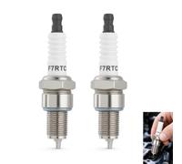 Lot de 2 Bougies F7RTC Tondeuse, Remplacement Bougie Allumage Compatibles avec NGK BPR6ES Bosch WR6DC WR7DC pour Voiture Moto Outils de Jardin, Remplacement Universel, Haute Performance Moteur Durable