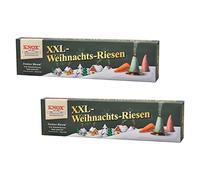 Lot de 2 bougies géant XXL Knox Cônes d'encens de Noël, 5 Cônes d'encens avec coque au néon de géant, encens multicolores mélange