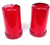 Lot de 2 bougies LED à piles en plastique pour intérieur et extérieur, couleur rouge