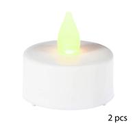 Lot de 2 bougies LED chauffe plat 3,8x3,7cm blanc - Atmosphera Créateur d'intérieur