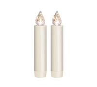 Lot de 2 bougies LED sans fil Lumix Classic Mini S, SuperLight - Kit d'extension avec piles - Hauteur 8 cm - Monts Métallifères