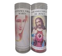 Lot de 2 bougies liturgiques de promesse et de remerciement, 16 cm (assorti)