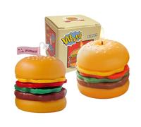 Lot de 2 bougies parfumées au hamburger - Jolies bougies alimentaires décoratives faites à la main - Pour fête, décoration d'intérieur et cadeau, délicieux parfum café et lait