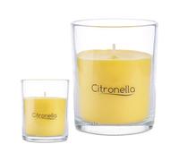 Lot de 2 Bougies Parfumées Citronelle, Bougie Parfumée en Cire Végétale en Verre 8.5x7cm, 28 Heures de Combustion