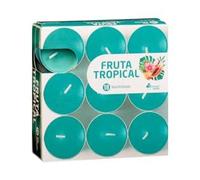Lot de 2 bougies parfumées Fruits tropicaux Forêt verte Petite Boîte de 18 bougies