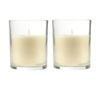 Lot de 2 Bougies Parfumées Noix de Coco, Bougie Parfumée en Cire Végétale en Verre 8.5x7cm, 28 Heures de Combustion
