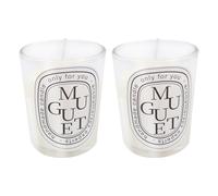 Lot de 2 bougies parfumées ZONADAH Muguet de 50 g en cire naturelle mélangée - Coffret cadeau pour femme - Bougie de soja naturelle pour décoration d'intérieur - Longue durée de combustion - Bougie de