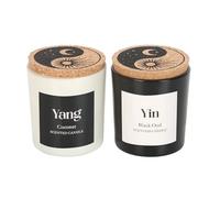 Lot de 2 bougies Yin Yang Oud noir et noix de coco