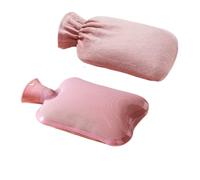 Lot de 2 bouillottes d'hiver en peluche, PVC, antidéflagrantes et résistantes à la chaleur, idéales for literie les cadeaux Pour Ventre Cou(2pcs Pink 2000ml)