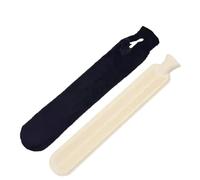 Lot de 2 bouillottes longues en caoutchouc et peluche remplies d'eau, idéales for dormir pendant l'hiver Pour Ventre Cou(Medium-DarkblueFluff)