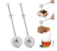 Lot de 2 Boules à Thé, Infuseur Thé en Acier Inoxydable 304 avec Poignée Télescopique, Cuillère Filtre pour Thé en Vrac, Sucre, Farine et Épices (2 pcs)