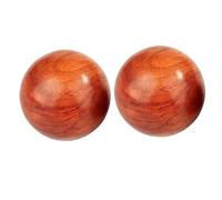 Lot De 2 Boules De Baoding En Bois De Rose - Balles De Thérapie Des Mains En Bois Pour Le Renforcement Des Doigts, L'étirement Musculaire, Le Soulagement Du Stress Et La Rééducation(Size:1.77in/4.5cm)