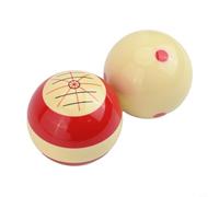 Lot de 2 boules de billard pour entraînement en piscine avec design unique à 6 points pour le développement des compétences