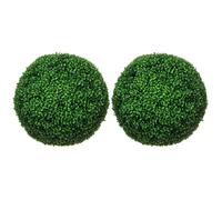 Lot de 2 boules de buis artificielles - HOMCOM - protection UV, pour la maison, le jardin, la fête de mariage - PE - 50 cm - vert