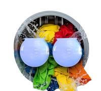 Lot de 2 boules de dosage pour détergents, boule de distributeur, détergent liquide, machine à laver 100 % silicone, économie pour détergents en poudre et liquides, anti-rayures, unique, bleu