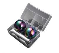 Lot de 2 boules de glace à whisky en acier inoxydable argenté, 55 mm, avec plateau de congélation, glaçons réutilisables et pierres de refroidissement en métal, cadeaux pour lui - pour homme, papa