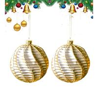 Lot de 2 boules de Noël en forme de boule d'arbre de Noël pour intérieur, extérieur, fête, maison, famille, amis, mur, fenêtre