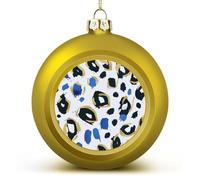 Lot de 2 boules de Noël en plastique incassable avec texte photo personnalisable Doré 60 mm