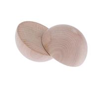 Lot de 2 boules demi-fendues en bois pour loisirs créatifs - 7,5 cm