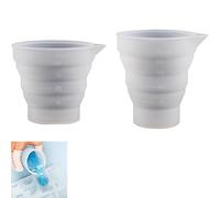 Lot de 2 boules doseuses pliables en silicone pour détergent liquide, après-shampoing, distributeur de savon liquide (50 ml, 100 ml)