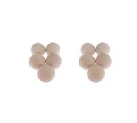 Lot de 2 boules en bois de hêtre naturel massif pour travaux manuels, 60 mm