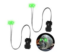 Lot de 2 boules lumineuses et résistantes aux intempéries avec option rouge et vert pour décoration d'Halloween et décorations d'extérieur imperméables