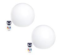 Lot de 2 boules lumineuses sans fil LED BOBBY Blanc Polyéthylène D30CM