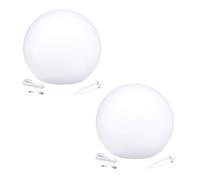 Eclairage extérieur solaires Lumisky 2 Boules lumineuses solaires SOLSTY C30 Blanc Polyéthylène ?30cm