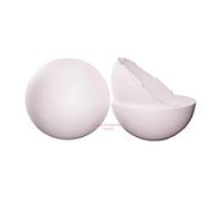 Lot de 2 Boules polystyrène diam. 40 cm séparables, Sphères Creuses sécables en Styropor Blanc densité Pro