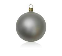 Lot de 2 boules pour sapin de Noël - Couleur : blanc mat - Diamètre : 12 cm - En verre